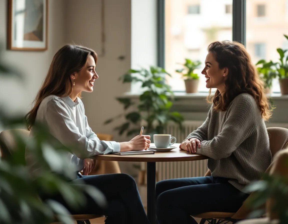 A one-to-one coaching session in progress